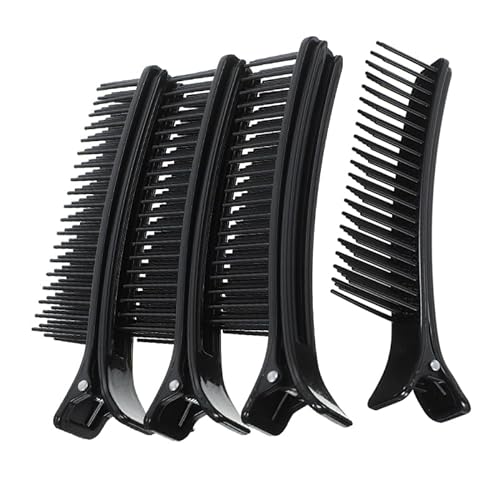 Didiseaon 4pc Grip Clips Hair Sectioning & Parting Comb Clips for Women & Men Salon Hair Cutting & Coloring (Black) von Didiseaon