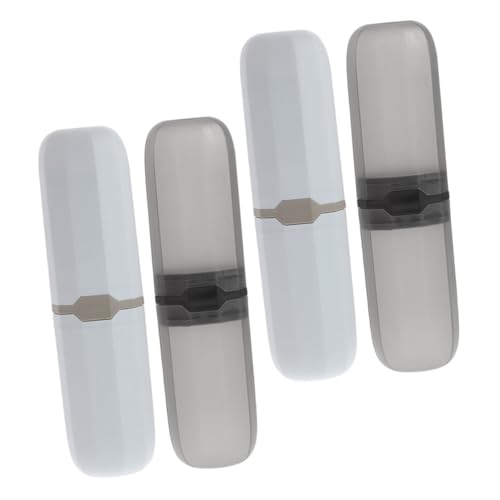 Didiseaon 4stücke Zahnbürstenhalter Mit Deckel Aus Kunststoff Organizer Für Zahnbürste Und Zahnpasta Tragbares Reise-zahnbürstenetui Für Schule Geschäftsreisen Camping Und von Didiseaon