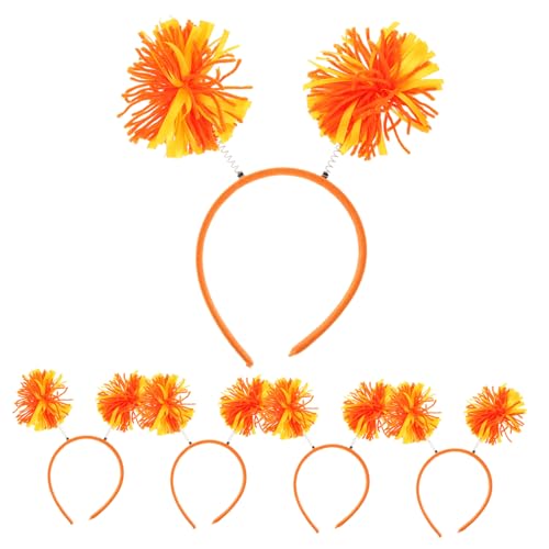 Didiseaon 5 Stück Teiliges Pom Pom Haarband Leichtes Party Stirnband mit Garnknäueln Vielseitiges Foto Requisit für Frühlings und Feiertagsfeiern Komfortabel und Langlebig von Didiseaon