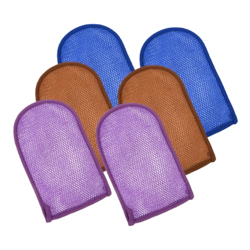 Didiseaon 6 Stück Badetuch Wasserdicht Luffa Körper Reinigungsmittel waschen peelinghandschuh exfoliating glove skincare products Fäustlinge zum Schrubben der Haut Badehandschuhe Nylon von Didiseaon