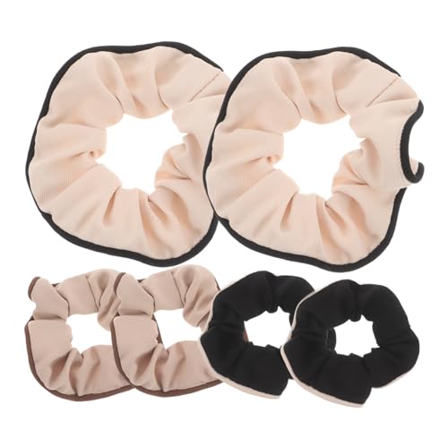 Didiseaon 6 Stück Jumbo Scrunchies in Milchkaffee Schwarz und Weiche Elastische Stoffhaarbänder im Französischen Koreanischen Stil Vielseitiger Haarschmuck für Damen und Mädchen von Didiseaon