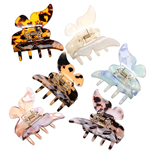 Didiseaon 6stücke Pack Schmetterlings-haarklammern Kieferklammern Für Frauen Und Mädchen Haarklammern Mit Griffigen Zähnen Für Dünnes Und Dickes Haar von Didiseaon