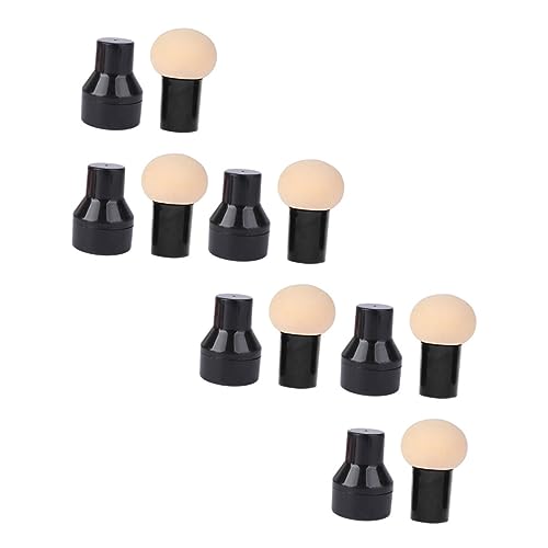 Didiseaon 6 Stück Make Up Schwämme mit Griff Trockene und Nasse Anwendung Hautfarbene Puderquasten für Flüssige Foundation und Puder Weiche Kosmetikpuffs für Damen Praktische Beauty Tools von Didiseaon