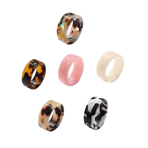 Didiseaon 6 Stück Teiliges Modischer Ethno fingerringe aus Hautfreundlichem Material Kreatives Design in Verschiedenen Eleganter Damenschmuck für Alltag und Party von Didiseaon
