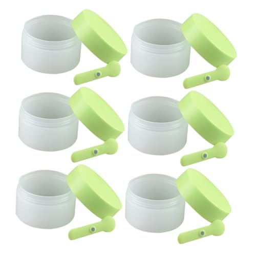 Didiseaon 6 Stücke Leere Kosmetikbehälter Aus Kunststoff Mit Deckel Tragbare Nachfüllbare Make-up Gesicht Creme Gläser Fall Mit Löffel Für Maske Lotion Lagerung Topf von Didiseaon