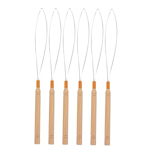 Didiseaon 6Stücke Haarverlängerung Häkelnadel Tool mit Design für Mikro Ring Extensions für DIY Haarinstallation und Friseursalons von Didiseaon
