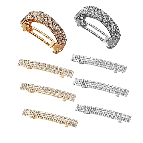 Didiseaon 8 Stück Strasshaarclip -Set Mädchen Haarnadel Haar Strass Bobby Hochzeit Haarspange Pferdeschwanz Clips haarschmuck Haarspangen für Mädchen Haare Verschluss Frauen Zinklegierung von Didiseaon