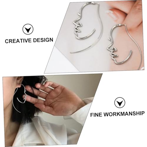 Didiseaon Abstrakte Gesichtsform Ohrstecker Damen Ohrschmuck aus Modisch Einzigartig Party Geschenk für Freundinnen und Familie Stilvoll Langlebig von Didiseaon