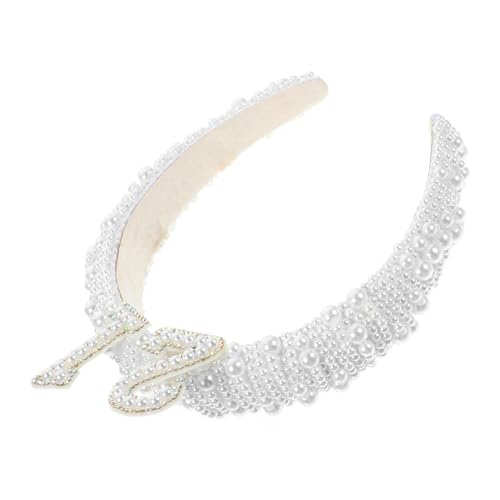 Didiseaon Birthday Haarreif mit Imitationsperlen Elegantes Haaraccessoire für Frauen Geburtstagsfeiern und Fotoshootings Angenehm für Jede Gelegenheit von Didiseaon