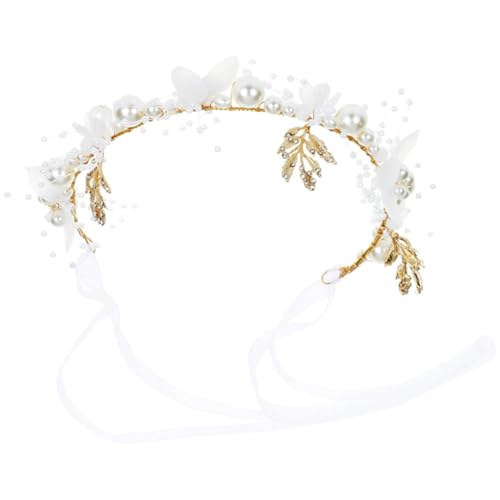 Didiseaon Blumenmädchen Perlen Haarschmuck Hochwertiges Kristall Haarband für Mädchen Kommunion Hochzeit Festtags Accessoire von Didiseaon