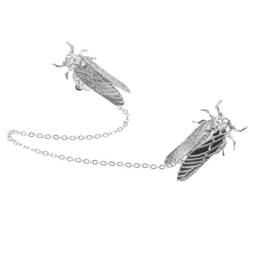 Didiseaon Zikaden-brosche Für Herren Und Damen Metallkragenbrosche Reverskette Mit Anhänger Tierkragennadeln Anzug-accessoires Für Besondere Anlässe von Didiseaon