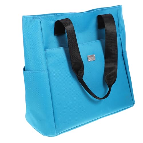 Didiseaon Damen Tote Bag aus Robustem Oxford canvas Große Handtasche mit Mehreren Fächern Modische Einkaufstasche für Arbeit Reisen und Alltag Strapazierfähige Stofftasche für Frauen Blau von Didiseaon