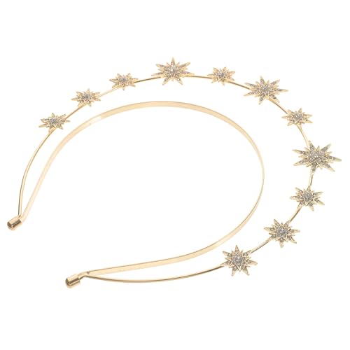 Didiseaon Doppelter Stern Haarschmuck für Frauen Elegantes Haarband für Hochzeiten Partys Besondere Anlässe Einzigartiges Design Vielseitig Einsetzbar Goldene für Retro Cosplay Events von Didiseaon