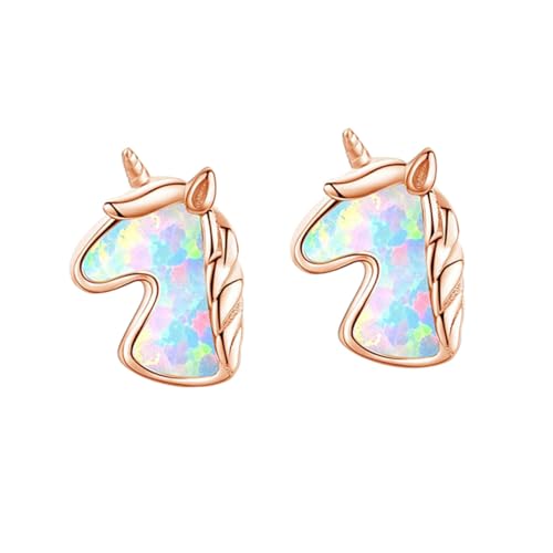 Didiseaon Elegante Ohrstecker für Mädchen Kreative Kupfer ohrschmuck mit Buntem Opal Modische Tier design Ohrdeko Hautfreundlich und Langlebig für Alltag und Party von Didiseaon