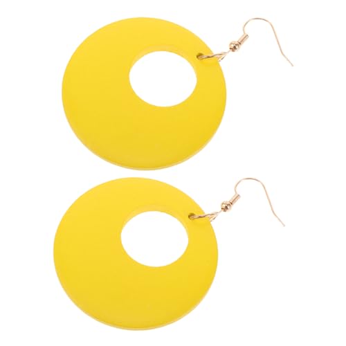 Didiseaon Elegante Runde Holzohrringe Damen Tropfenform Vintage Retro Design Leichtgewichtige Hängende Baumelohrringe Attraktiv für Party Alltag von Didiseaon