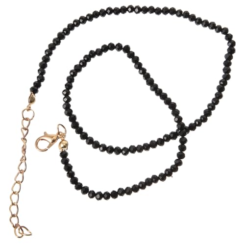Didiseaon Feine Kristallhalskette Damen Leichte Einstellbare Modekette für Mädchen Modischer Schmuck Zarte Schwarze Chokerhalskette Vielseitig Kombinierbar Geschenkidee für Frauen und von Didiseaon