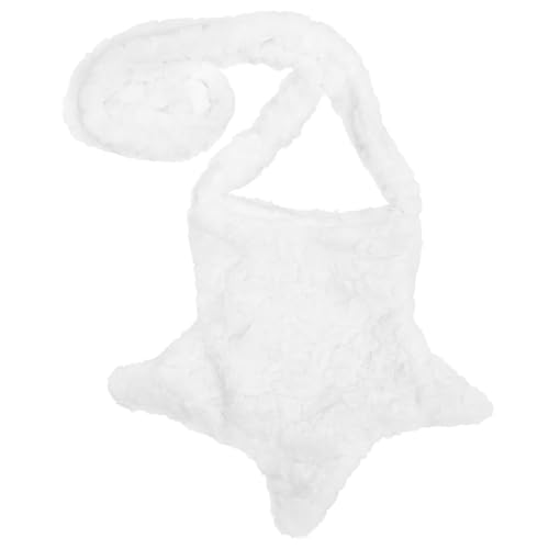 Didiseaon Flauschige Sternförmige Crossbody Bag Damen Schultertasche Weiß Plüsch Umhängetasche Modisch Geräumig Für Alltag Geschenk Mädchen von Didiseaon