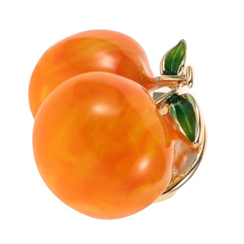 Didiseaon Gelbe Pfirsich Brosche Anstecknadel Fruchtförmiger Clip für Kleidung Stabile Befestigung Modisches Accessoire für Damen und Herren Einfach zu Tragen Dekorativer Schalhalter Sommer von Didiseaon
