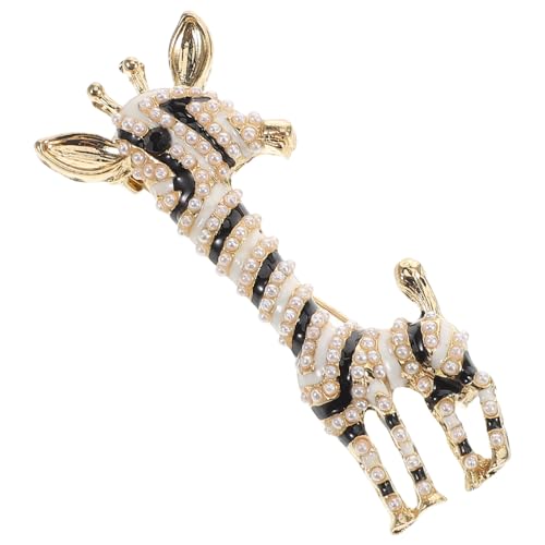 Didiseaon Trendige Giraffe Brosche Mit Kunstperlen Anstecknadel Aus Legierung Modisches Tierdesign Für Damen Und Mädchen Für Hochzeiten Und Partys von Didiseaon