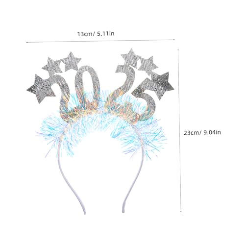 Didiseaon Glitzerndes Neujahrs Stirnband mit Verstellbaren Zahlen und Irideszenten Sternen Perfektes Haarschmuck für Silvester Feiern und Festliche Anlässe Leicht und Komfortabel für von Didiseaon