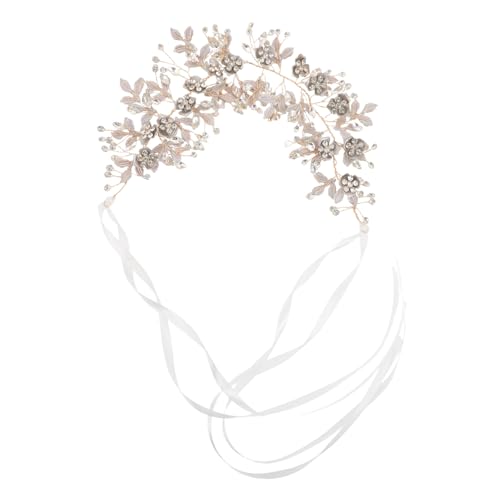 Didiseaon Goldfarbener Braut-haarschmuck mit Strass und Floralen Metallblättern Stabiler Kamm für Sicheren Halt Elegantes Haarnadel Hochzeitsfrisuren und Festliche Anlässe von Didiseaon