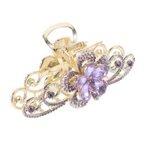 Didiseaon Große Haarklammer mit Funkelnden Strasssteinen Doppelseitige Blumen Alloy Kralle für Damen Sicherer für Dickes Haar Vielseitig für Hochsteckfrisuren und Alltagslooks Design von Didiseaon