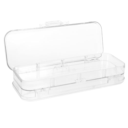 Didiseaon Große Transparente Doppellagige Federtasche aus Robustem Abs mit Hoher Kapazität Praktisches Schreibwaren aufbewahrungsbox für Schüler Lehrer und Büro für Stifte Radiergummi und von Didiseaon