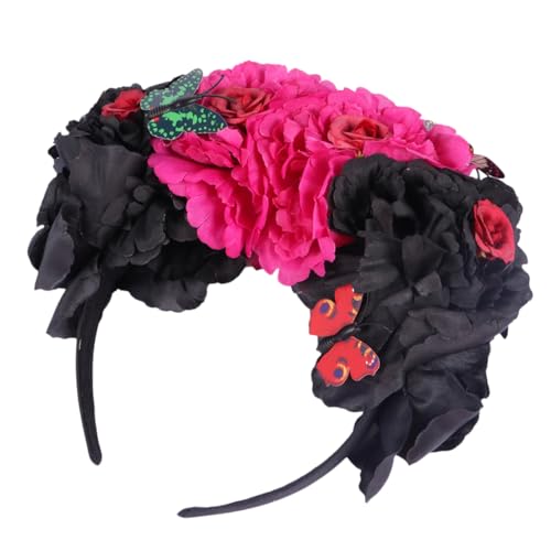 Didiseaon Blume Krone Stirnband Floral Damen Kopfschmuck Hochzeit Party Blumen Haarschmuck Blumenblüten Accessoire Für Zuhause Dekoration von Didiseaon
