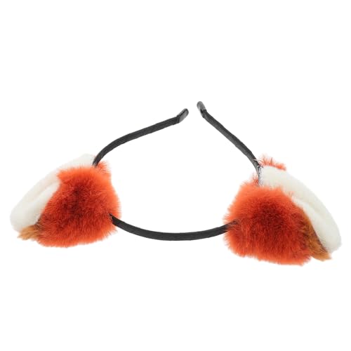 Didiseaon Handgemachter Fuchs Haarreif Verstellbar Weiches Plüschmaterial für Halloween Cosplay Partys für Damen Herren Einzigartiges Tierkostüm Zubehör von Didiseaon