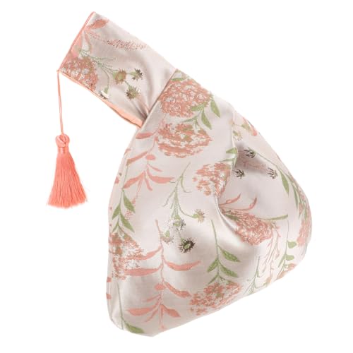 Didiseaon Japanische Handtasche Damen Handgelenktasche aus Multifunktional Kosmetiktasche Klein für Hanfu Traditionell Reise Alltag Rosa von Didiseaon