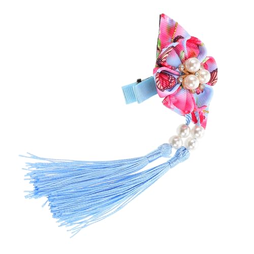 Didiseaon Japanische Kimono Haarspange mit Blumen und Quaste Leichtes Metall und Stoffdesign Eleganter Haarschmuck für Damen und Teenager Geeignet für Traditionelle Kimonos und Hanfu von Didiseaon
