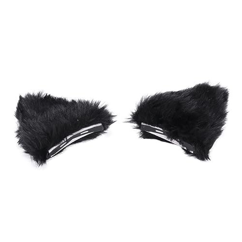 Didiseaon Katzenohren Plüsch Haarspange Tierohren Clip Party Kopfschmuck Cosplay Halloween Kostüm Schmuck von Didiseaon