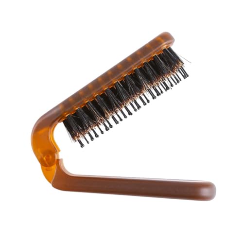 Didiseaon Klappbare Wildschweinborsten Haarbürste Reisehaarbürste Ergonomisch Griff Kompakt Massagebürste für Entspannung und Hautschonung Tragbarer Taschenkamm für Damen und Herren von Didiseaon