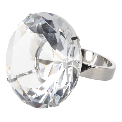 Didiseaon Kristallglas Ring Deko Hochzeit Schmuckstein Brillanter Diamantring für Verlobungen Jubiläen Party Dekoration mit Funkelndem und Verarbeitung von Didiseaon