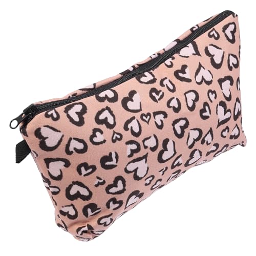 Didiseaon Leopard Print Kosmetiktasche Tragbar Reise Kulturbeutel Schminktasche Organizer Damen Multifunktional von Didiseaon