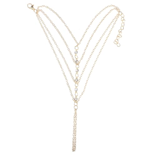 Didiseaon Mode Mehrlagige Perlen Handkette mit Fingerring Schmuck für Damen und Mädchen Elegantes Goldfarbenes Armband Vielseitiges Accessoire für Alltag und Besondere Anlässe von Didiseaon