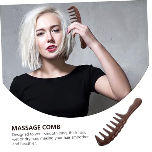 Didiseaon Natürlicher Sandelholz Haarkamm Grobzinkig Massagekamm für Gesunde Kopfhaut Haardetangler mit Ergonomischem Griff und Tragbar für Damen und Herren von Didiseaon