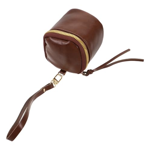 Didiseaon PU Vintage Lippenstift Organizer Tasche Reise Kosmetikbeutel Portabel PU Münzgeldbörse Retro Schlüssel Etui Handgenäht für Schmuck Kleinteile von Didiseaon