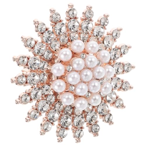 Didiseaon Perlenbrosche Für Damen Hutnadeln Und Schalnadel Mit Blumen Und Strassdesign Vielseitiger Pulloverclip Und Schalring Für Herbst Und Winter von Didiseaon