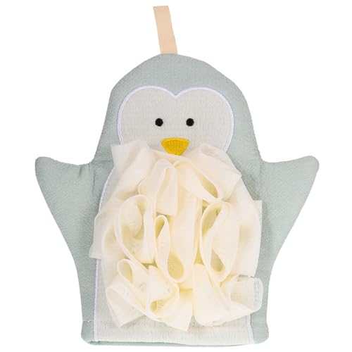Didiseaon Pinguin im Badetuch Körperwäscher Dusche badewannenzubehör badezubehör Badeaccessoire peelinghandschuhe Badehandschuh handschuhe Peeling-Handschuhe Duschschuh Pflanzenfasern von Didiseaon
