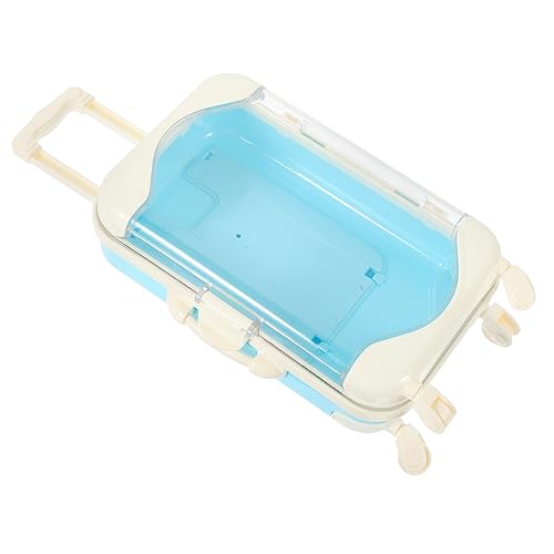 Didiseaon Simulation Koffer Träger Mini Gepäck Tasche Kinderkoffer Zum Draufsitzen Kofferrollen Kinderspielzeug Spielzeuge Koffer Babyspielzeug Plastik Blue von Didiseaon
