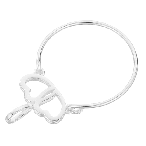 Didiseaon Sterling Silber Charm Holder Anhänger mit Doppelherz Eleganter Schmuckanhänger für Frauen und Mädchen Vielseitiger Charm Connector Rostfrei und Langlebig Geschenkidee für von Didiseaon