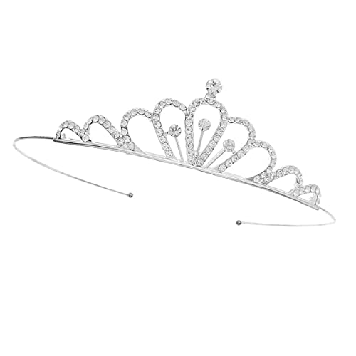 Didiseaon Strass-Krone Braut elegante Krone Dekorationen klein Hochzeitsschmuck für die Braut hochzeit kopfschmuck eleganter Kronenkopfschmuck Brautblumenkrone Tiara-Krone Legierung Silber Didiseaon Strass-Krone Braut elegante Krone Dekorationen klein Hochzeitsschmuck für die Braut hochzeit kopfschmuck eleganter Kronenkopfschmuck Brautblumenkrone Tiara-Krone Legierung Silber von Didiseaon