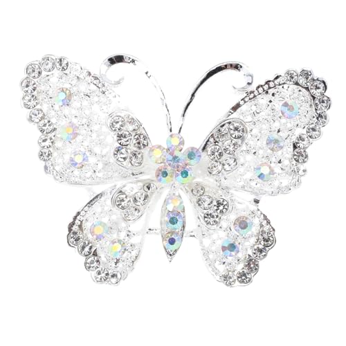 Didiseaon Strass Schmetterling Brosche aus Umweltfreundlicher Legierung Funkelnde Glitzer Anstecknadel für Brautkleid Festliche Kleidung Hochzeitsstrauß Dekoration Elegantes Accessoire für von Didiseaon