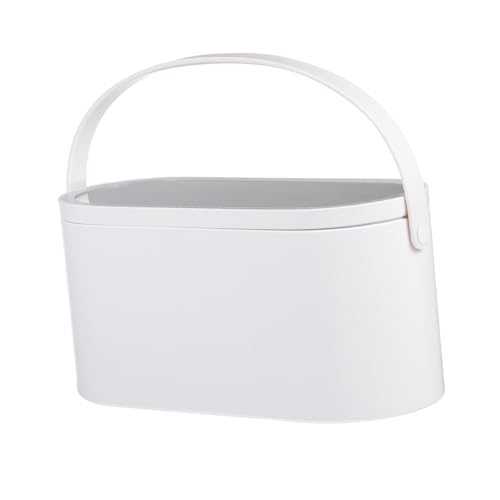Didiseaon Tragbarer Makeup Organizer mit LED Spiegel Kunststoff Glasmaterial Beleuchteter Kosmetikspiegel mit EIN Ausschaltfunktion Handlicher Kosmetikkoffer für Reisen und Outdoor Einsatz von Didiseaon