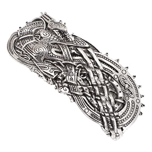 Didiseaon Viking Haarnadel aus Ethnischer Haarschmuck für Damen Vintage Haarklammer für Hochsteckfrisuren Robuste und Langlebige Haarspange für Besondere Anlässe Silberfarben von Didiseaon