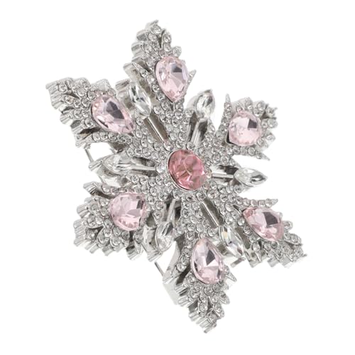 Didiseaon Weihnachtsbrosche Schneeflocke mit Strasssteinen Leichte Festliche Anstecknadel für Damen und Herren Elegantes Winter-accessoire für Mantel Pullover Hemd Party und Büro von Didiseaon