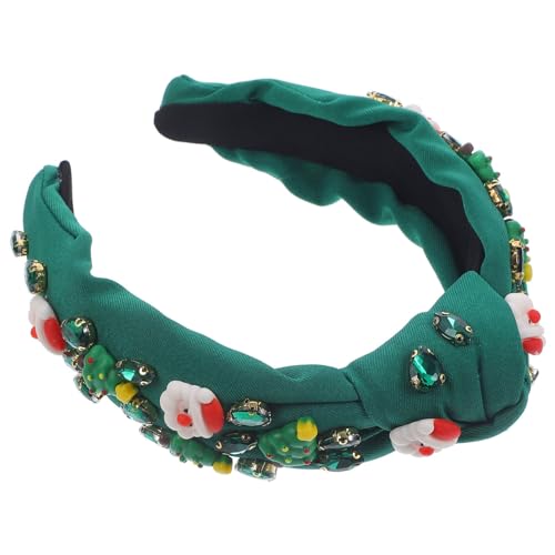 Didiseaon Weihnachtsstirnband Haarschmuck für Weihnachten Schmuckverziertes Haarband haar zubehör haircharm Haargummi Tiara frauen stirnband Stirnbänder für Damen Kristall von Didiseaon