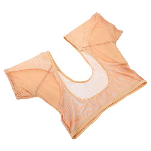 Didiseaon Weste mit Schweißpolster Atmungsaktiv Damen Sommer Absorber klein underarm sweat pad unterarm schweiß pads sweatweste hosenträger Unterwäsche Weste Achselhöhlenpolster Nylon Khaki von Didiseaon
