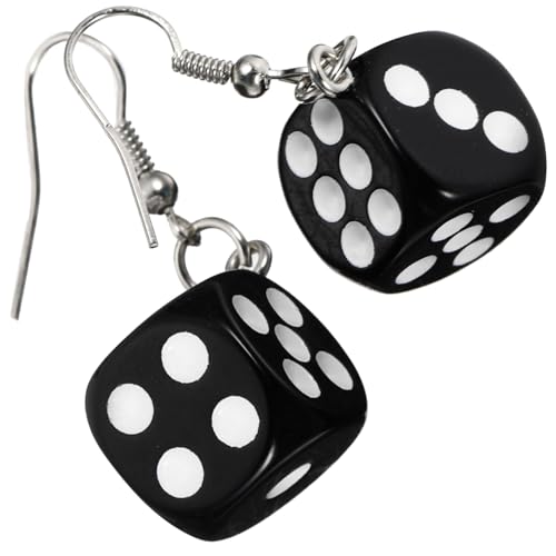 Didiseaon Würfel Ohrringe Damen Hängend Würfelanhänger Design Lustige Schmuck Tropfen Ohrschmuck Für Alltag Party Geschenk von Didiseaon